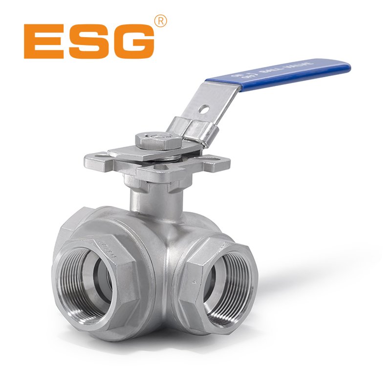 444 Series 3-Way Ball Valve With Tall  Mounting Pad-941