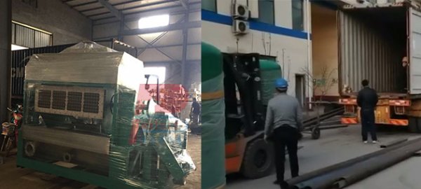 2 sets 4 faces egg tray moulding machine shipped to Egypt
