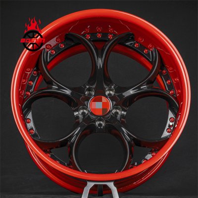 deep lip 2 pieces custom forged car wheels
