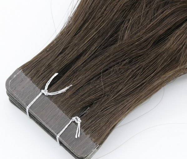 Wavy tape on hair extensions