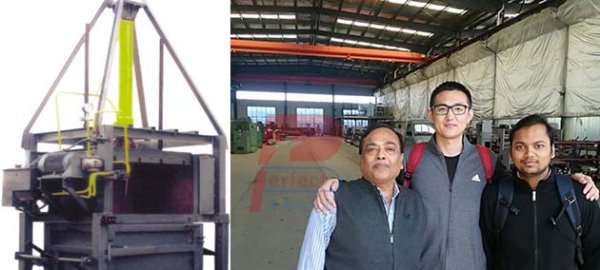 India client finished their visiting to us for small waste paper pressing machine !