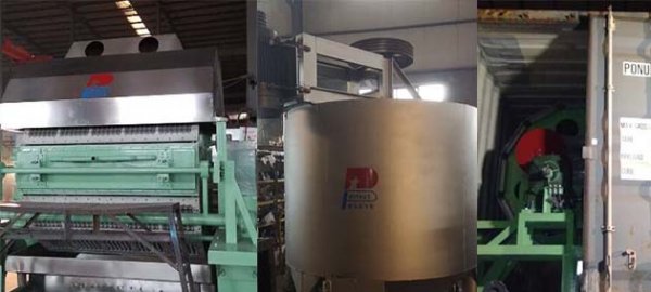 2019 new automatic egg tray making machine 6000 pieces/hour capacity shipped to India