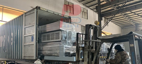 Angola client 3000 pieces per hour automatic egg tray production machine with brick oven dryer system