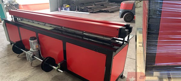 Hot melt plastic sheet welding rolling machine finished shipment to Ukraine