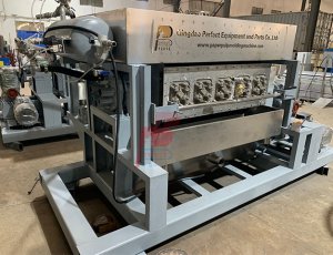 Máquina automática para fabricar bandejas portavasos de café con pulpa de papel
