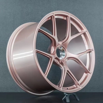 Brushed Rose gold hot sell customized forged Porsche car wheels (1)