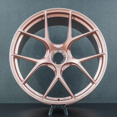 Brushed Rose gold hot sell customized forged Porsche car wheels (3)