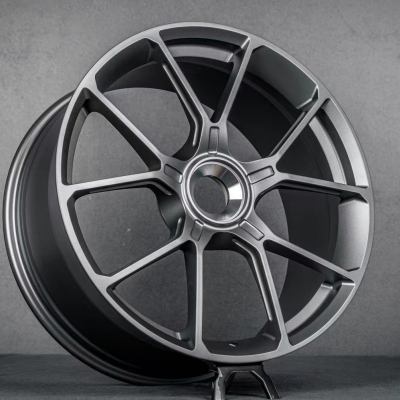 Porsche center lock Gunmetal Aluminum custmized 18" 19" 20" 21" 22" 23" 24" forged car wheels (2)