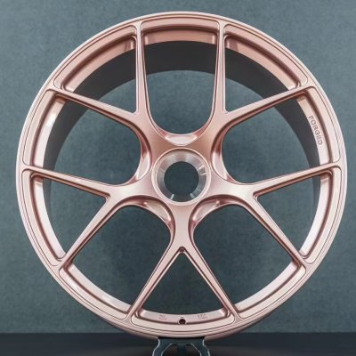 Brushed Rose gold hot sell customized forged Porsche car wheels
