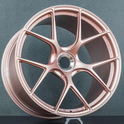 Brushed Rose gold hot sell customized forged Porsche car wheels (2)