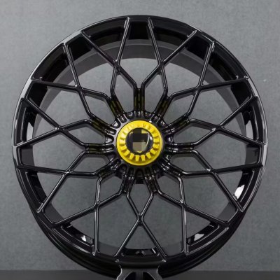 Lamborghini monoblock gloss black center lock custom forged wheels
