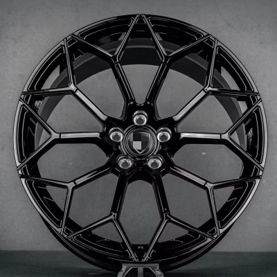 Lamborgini customized gloss lack monolock forged car wheels 16-24 inch (1)