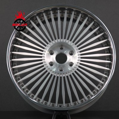 23 24 inch big polished brushed 2 pieces forged car wheels