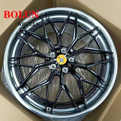 2 Pieces 21*9.0 21*11 polished black Ferrari car rims