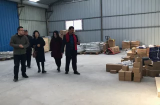 Client's visit at our warehouse