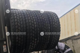 Big tonnage truck crane tyre delivery to client