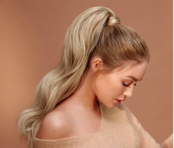 long blonde ponytails