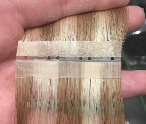 Double Tape Invisible Tape In Seamless Skin Weft With Small Hole